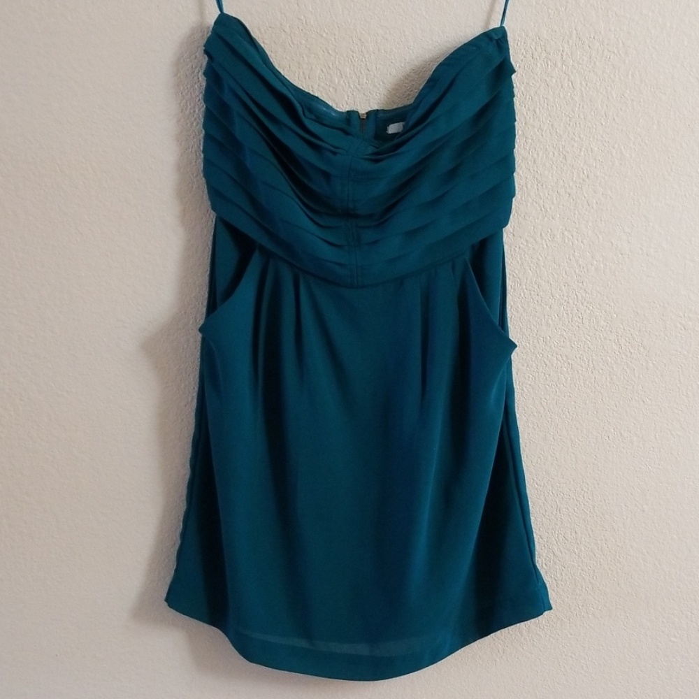 BAR III Green Strapless Dress